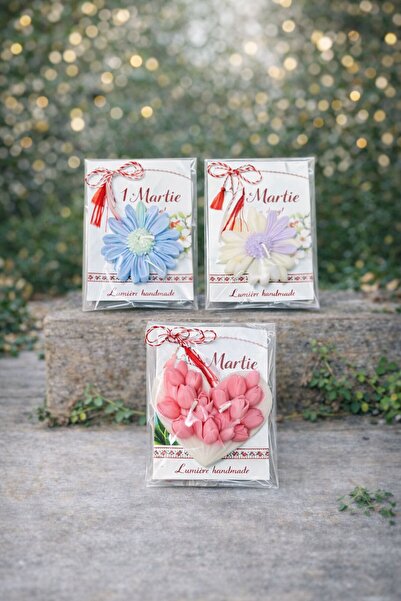 OEM Set 3 martisoare lumanari in forma de flori din ceara de soia parfumata 1...