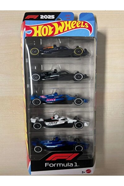 HOT WHEELS Formula 1 5'li Set Yeni 2025 Araçları Mercedes, Red Bull, Alpine, ...