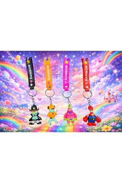 MAViHOME سلسلة مفاتيح سبونج بوب من السيليكون - سلسلة مفاتيح ملونة ولطيفة على ...