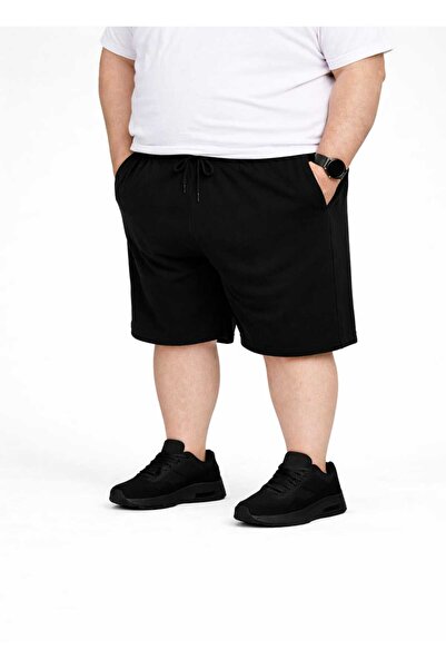 TREND ALİSSE شورت رجالي مقاس كبير 2X-3X-4X-5X-6X-7X شورت برمودا أسود