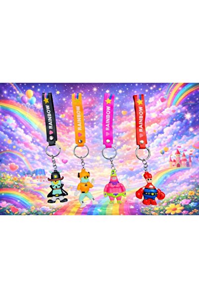 MAViHOME Spongebob Characters Silicone Keychain – Colorful Cute Figure Keycha...