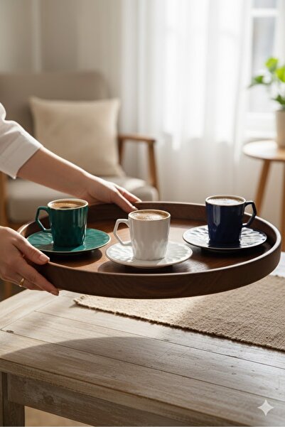 English Home Hestia New Bone China 6 Parça 3 Kişilik Kahve Fincan Takımı (KUT...