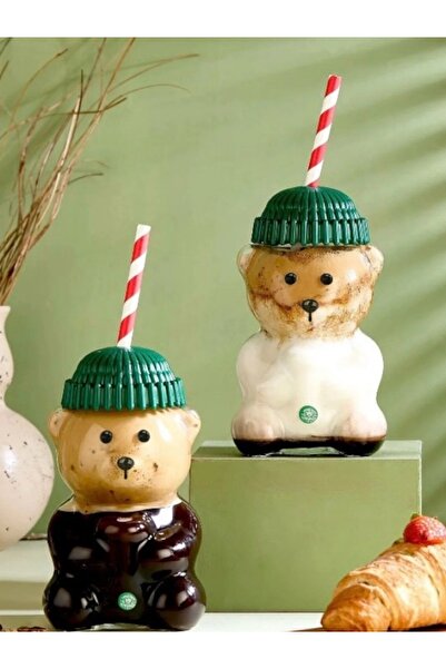 Altijara Barista Cam Bardak Soğuk Kahve 500 ml Pipetli Cam Bardak