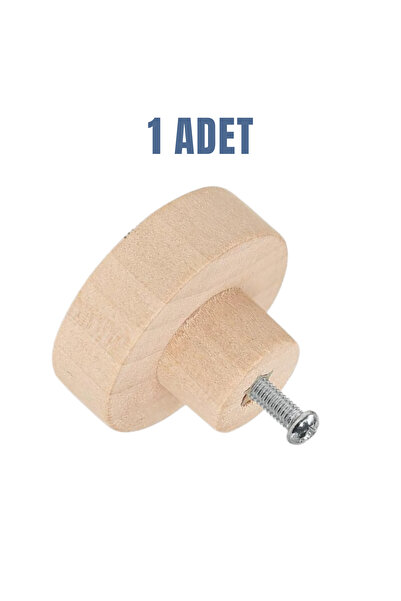 KDOT Doğal Schima (Çay Ağacı) Ahşap Kulp - Minimalist Tasarım Boyanabilir Ahş...