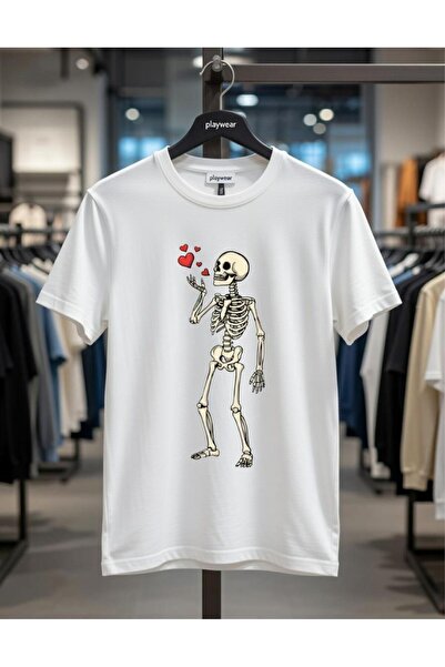 playwear PLAY WEAR Tricou unisex cu imprimeu HEART MUA SKELETON, cu decolteu ...