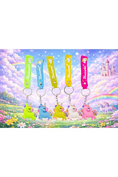 MAViHOME Luxury Unicorn Silicone Keychain – Colorful Cute Horse Figure – Chil...