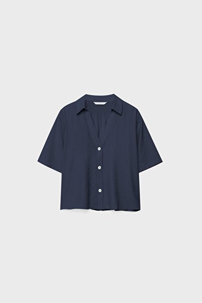 Stradivarius Loose-fitting textured shirt