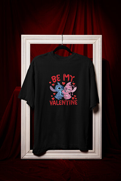 MAGORS Be My Valantine Printed Oversized Crewneck Cotton T-Shirt for Women an...