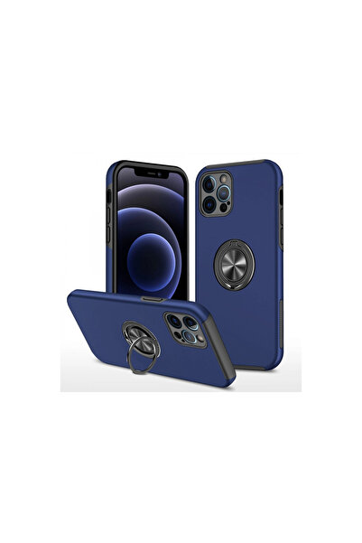 eco port Iphone 12 pro case with elite ring cover - navy blue