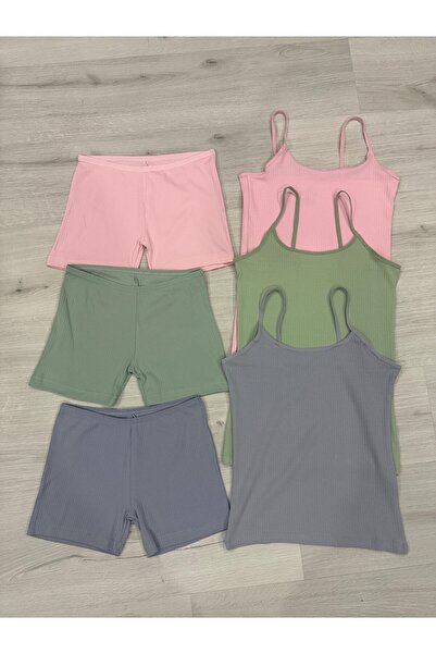 ParisTrend Ribbed 3-Piece Dowry Set Athlete Underwear Set