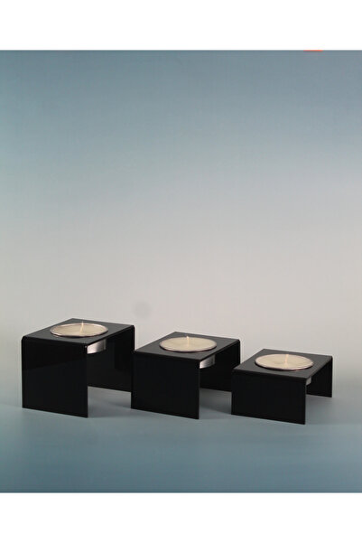 Lusora Design Dekoratif 3 Adet Büyük boy Tealight'lık (Mum Dahil)