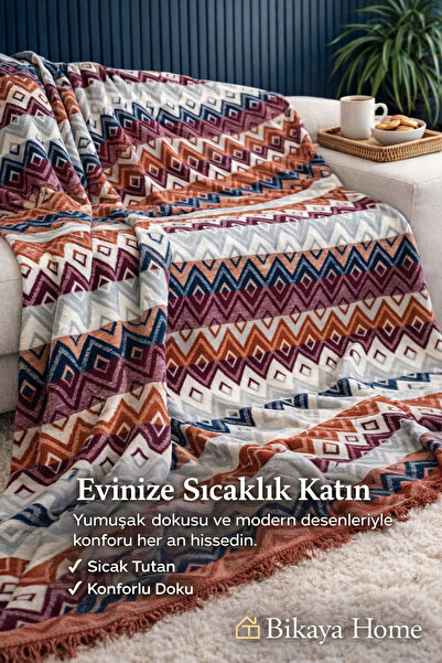 Bikaya Home Aksu Bračni Dvostrano Pamuk lu Ćebe | 180x220 | Mekane teksture |...