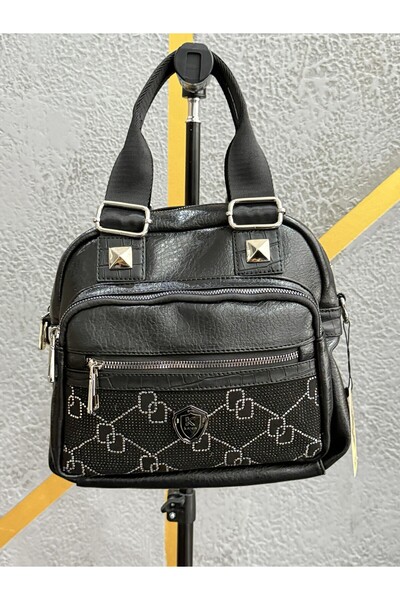 KAREN TAŞ DETAYLI VENÜS SIRT,EL ÇAPRAZ ÇANTA