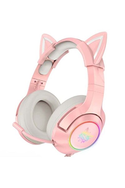 Onikuma سماعة ألعاب ستيريو K9 RGB مزودة بأذني قطة لأجهزة PS4 و Xbox و PC و Sw...