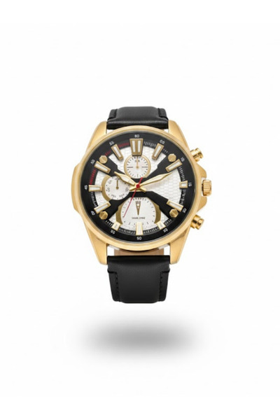 Leerybee Men's Sport Stylish Wristwatch Large Case Leather Strap Casual Watch