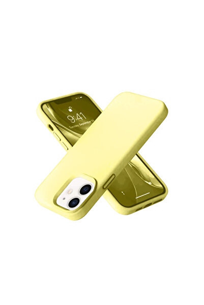eco port iPhone 12 Case Nano Velvet Silicone Inside - Yellow