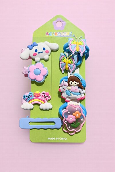 EMKSHOP Girl's Multi-Buckle Set 3 Pairs of Tie-On Clips 4-Piece Clip Buckle Set