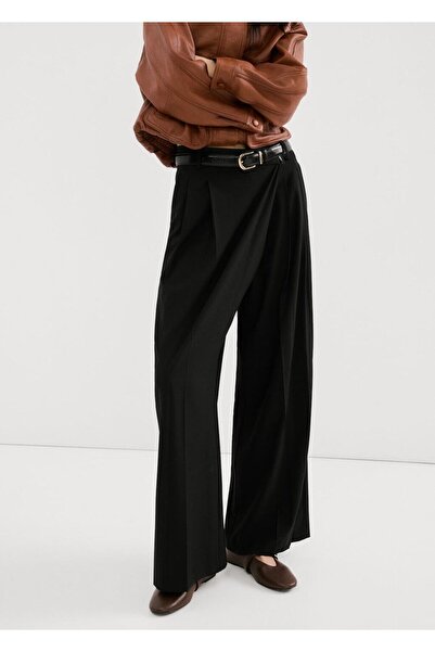 MANGO Woman Asimetrik kruvaze pantolon