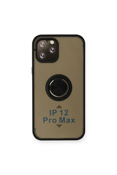 eco port iPhone 12 Pro Case Montreal Silicone Cover with Ring - Black