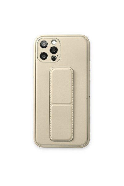 eco port iPhone 12 Pro Case Coco Leather Stand Cover - White