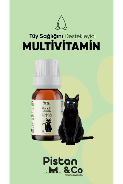 Pistan and Co Plus B For Cats Kediler İçin Tüy Dökülmesi Engelleyici Önleyici...