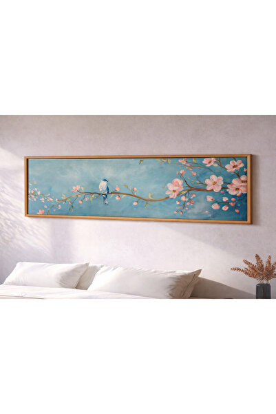 Tuba Decor Tek Parça Gerçek Ahşap Yatay Panorama Çerçeveli Tablo