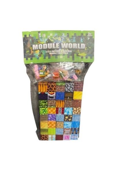 OEM Minecraft Puzzle Set with Magnetic Blocks, 80 Pieces + Accessories and Fi...