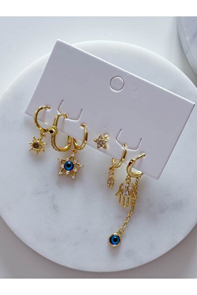 CHARMLUCKY 6LI GÖZ KÜPE SETİ