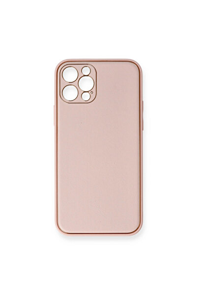 eco port جراب آيفون 12 برو غطاء سيليكون جلد كوكو - وردي