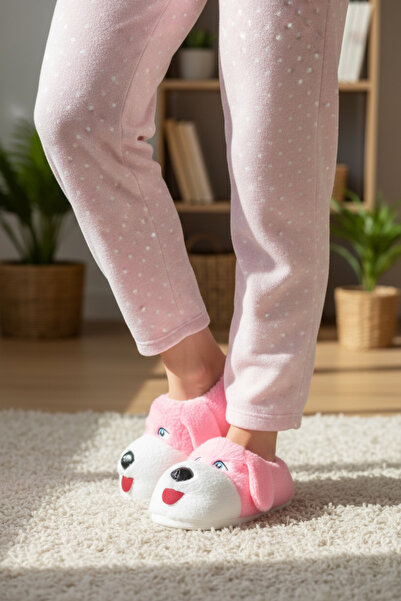 aykamoda Hayvan Figürlü Peluş Ev Pandufu | Ultra Yumuşak, Kaymaz Taban, Sıcak...