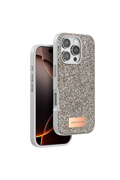 eco port iPhone 16 Pro Max Bright Glitter Cover - Gold