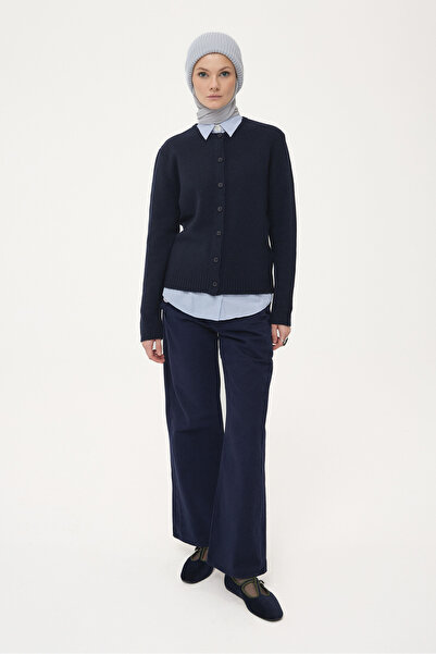 Tuğba Bisiklet Yaka Hırka - Lacivert