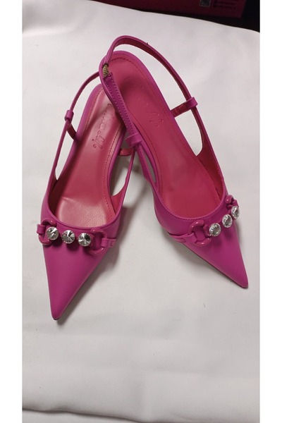 Redario Giovanni Stone-Backlaced Heel Shoes