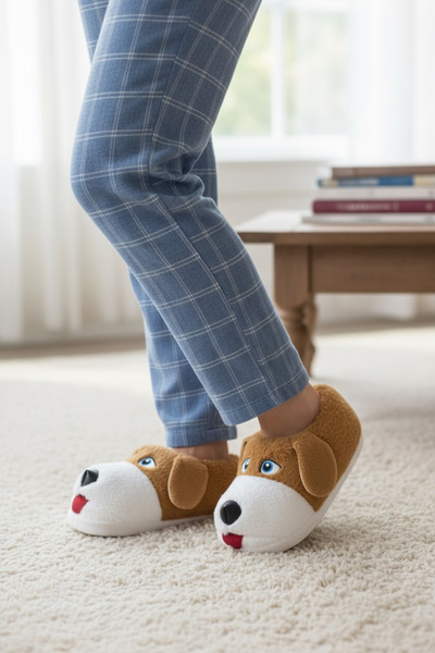 aykamoda Animal Figured Plush Home Slipper |   Ultra Soft, Non-Slip Sole, War...