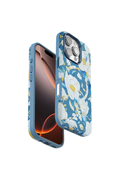 eco port iPhone 16 Pro Max Flower Series Magsafe Cover - Blue