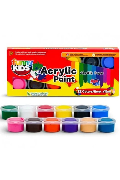 Modellino 12'li Rich Funny Kids Akrilik Boya 15ml