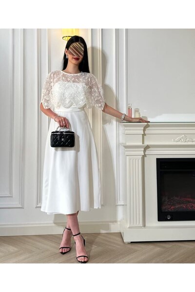 Rovanafashion White lace dress