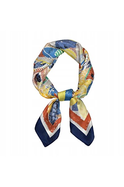 Carla Moreno Women's Printed scarf, silk type, elegant shawl for gift, 70×70 cm