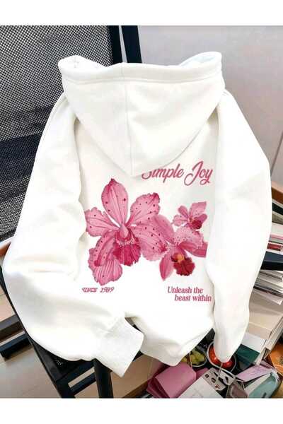 DİVİN Women's Printed Sweatshirt Quality Fabric Oversized Cut