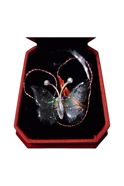Vision XXI Large Butterfly Brooch, Visual Effect Glass, Translucent with Mult...