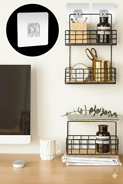 Special Action Şeffaf Güçlü Yapışkanlı Raf Tutucu Klips Askı | Delmeden İz Bı...