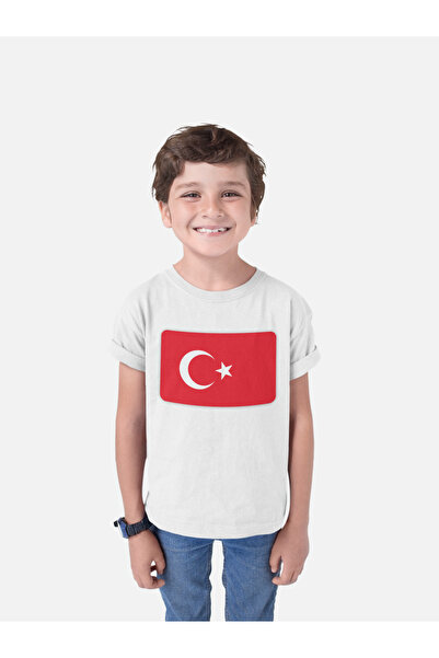 Morinna Turkish Flag Printed Unisex Children's T-Shirt T-Shirt Mr-04