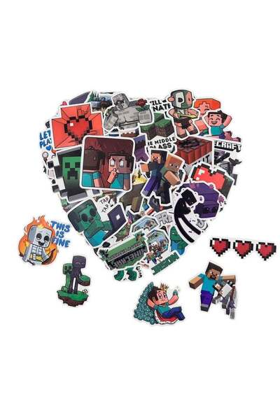 MINECRAFT Sticker Pack - 52 Stickers