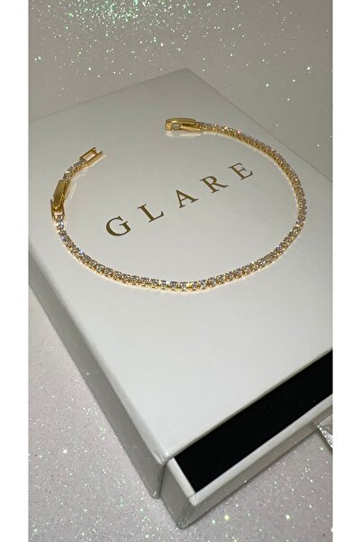 GLARE JEWELRY CO 1 mm Gümüş Pırlanta Montür Suyolu Çelik Bileklik 15+3cm