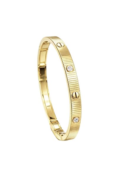Sense of Atelier Core Stone Gold Handcuff Bracelet-Gold