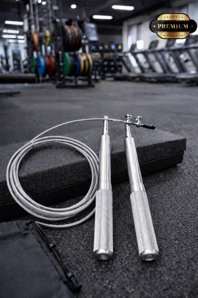 MUBX حبل القفز الفولاذي من كروسفيت، حبل القفز السريع الاحترافي بمقبض معدني