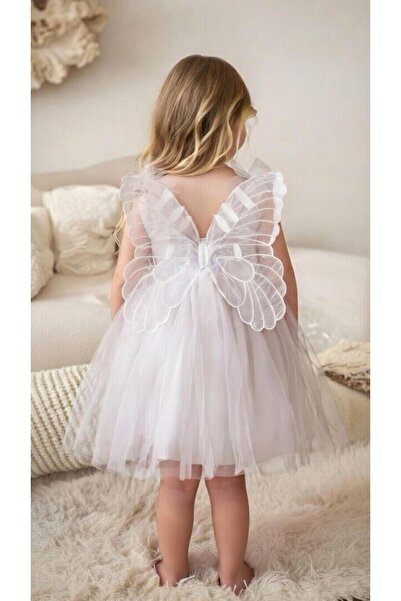 BİLGEN Style Girl's Special Occasion Party Dress with Straps and Angel Wings,...