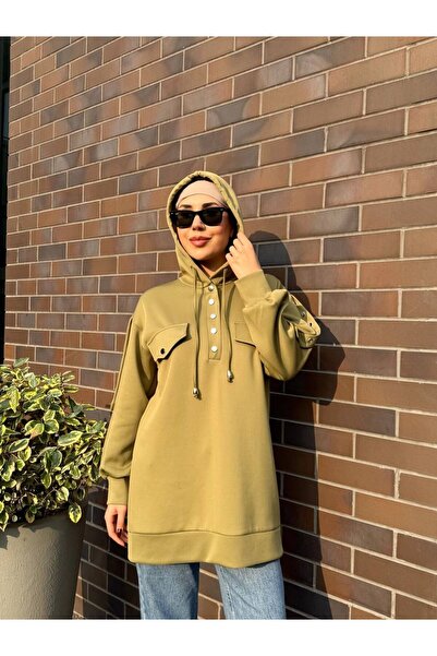 TCN Scuba çıtçıtlı tesettür sweatshirt