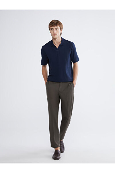 LC Waikiki Khaki standard fit dobby men's trousers