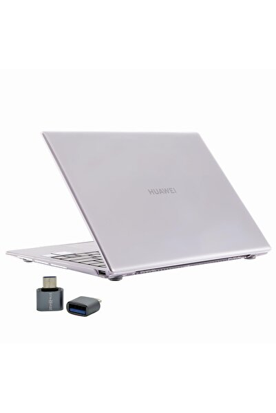 Hepta Collection SyncCase MateBook uyumlu 14 inç kılıf kristal parlak şeffaf ...